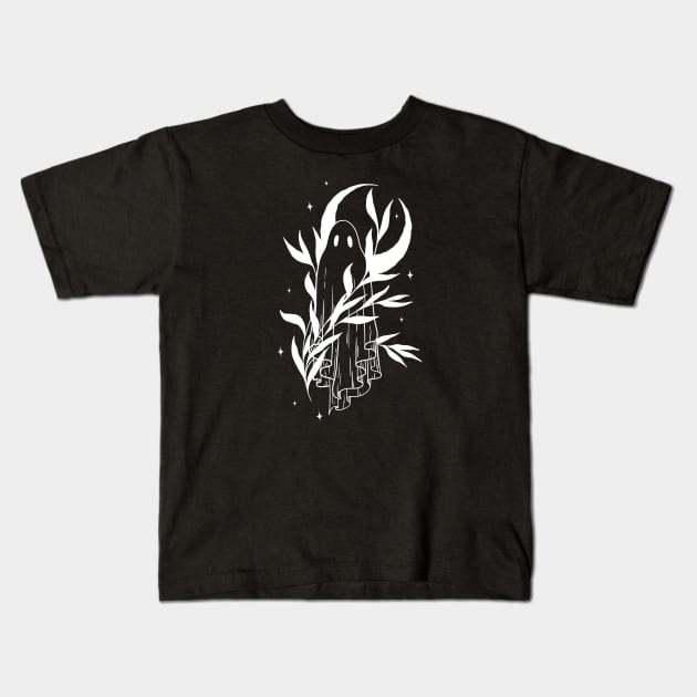 Sheet Ghost and Botanicals Series (2) Kids T-Shirt by Cosmic Queers